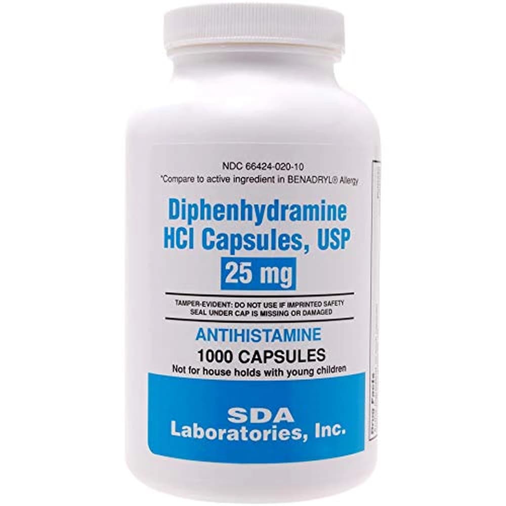 Diphenhydramine 25mg product at Adderall Blog Pharmacy